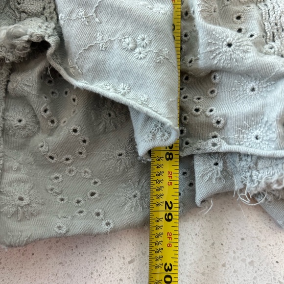 Free People Juniper Pullover Eyelet Sweatshirt Hoodie Tunic Medium - Picture 9 of 9